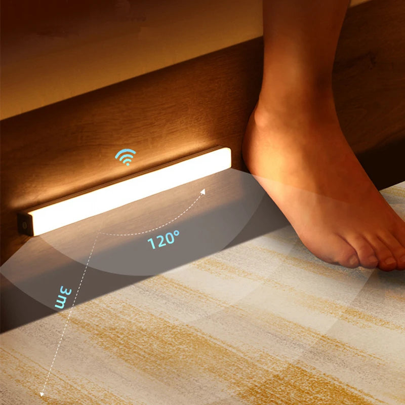 Automatically illuminates when approached | Rechargeable sensor light (no wiring required, with dimming function)