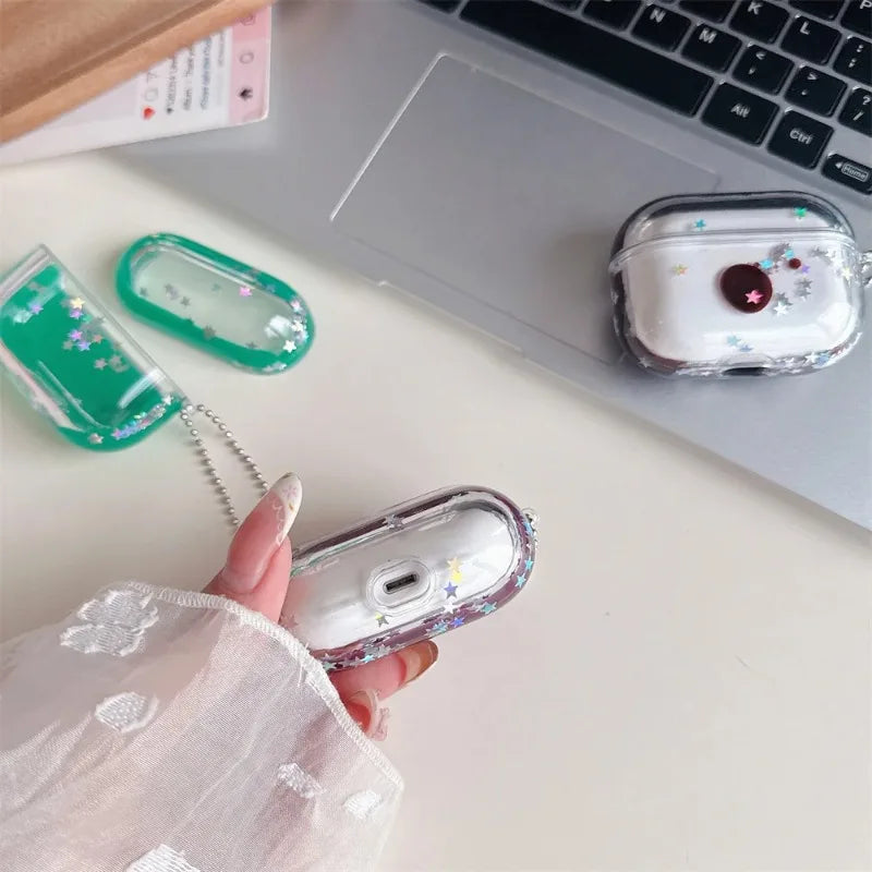 Apple AirPods 用 リキッドクイックサンド クリアシリコンケース
