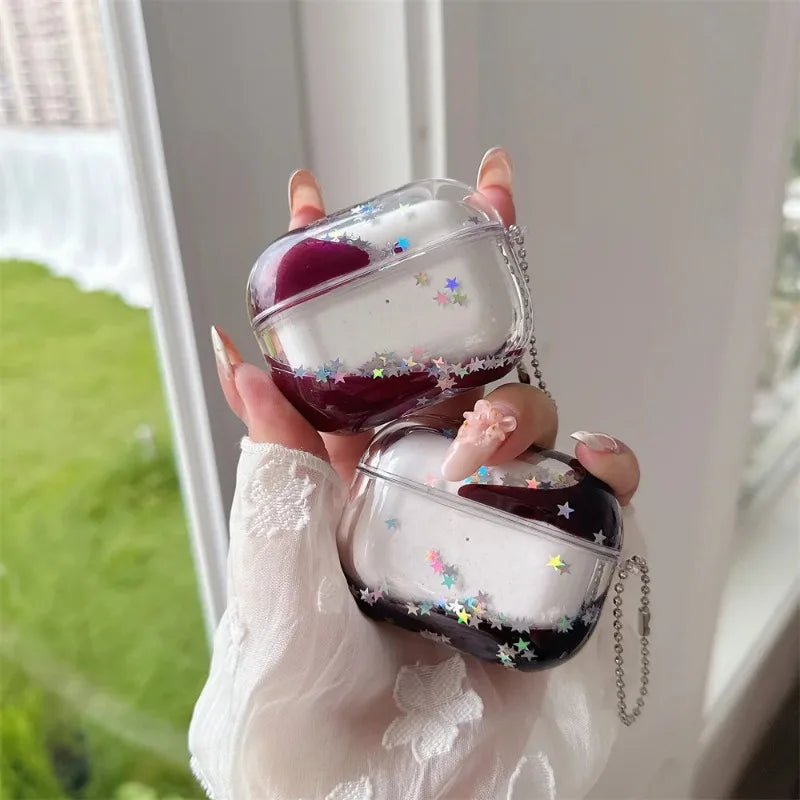 Apple AirPods 用 リキッドクイックサンド クリアシリコンケース