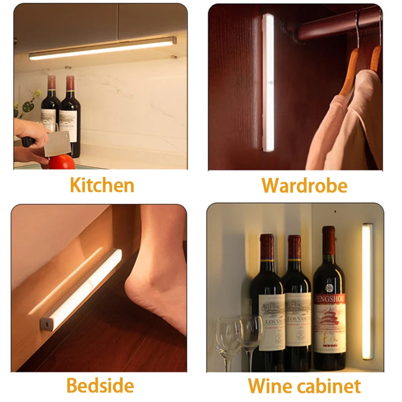 Automatically illuminates when approached | Rechargeable sensor light (no wiring required, with dimming function)