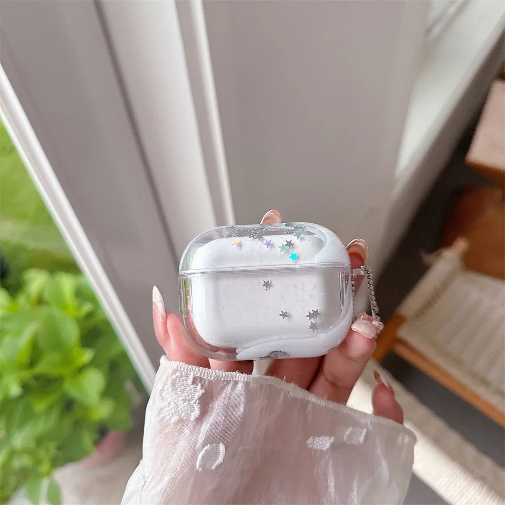 Apple AirPods 用 リキッドクイックサンド クリアシリコンケース